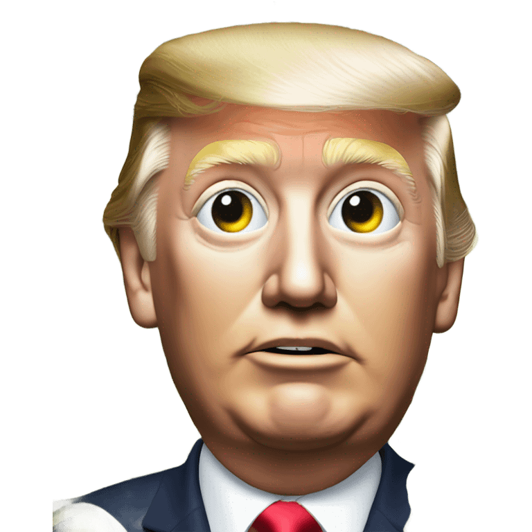 Donald trump with money signa for eyes emoji