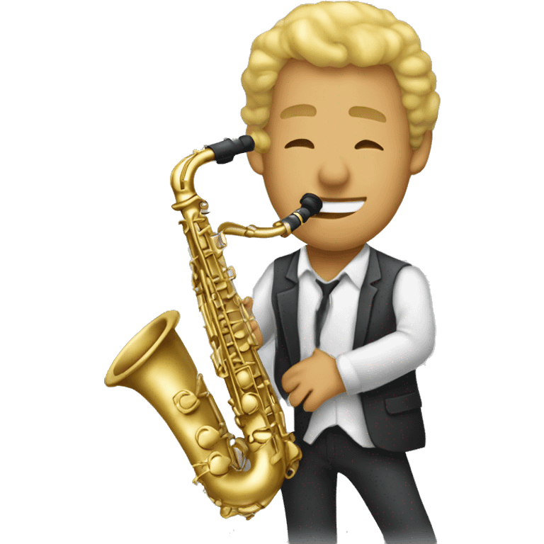 chico tocando saxofon emoji