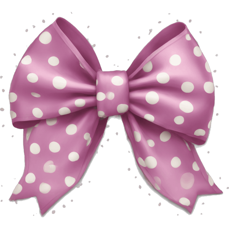 Silk bow with polka dot emoji