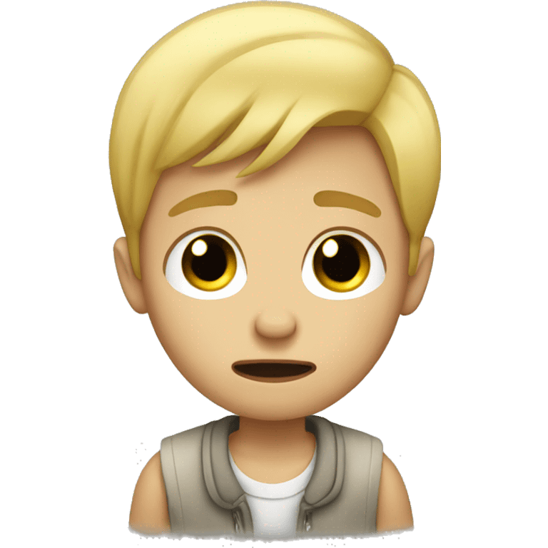 blonde boy crying  emoji