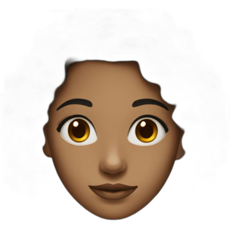 Beautiful teenage black woman with long black curls emoji