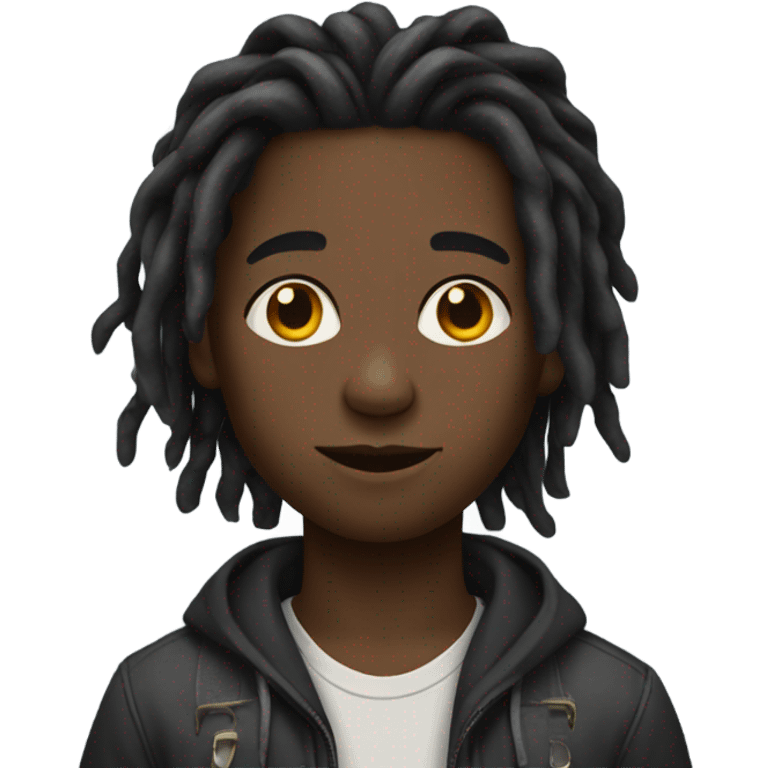 Black boy with locs emoji