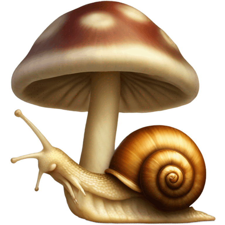 Snail on a mushroom emoji