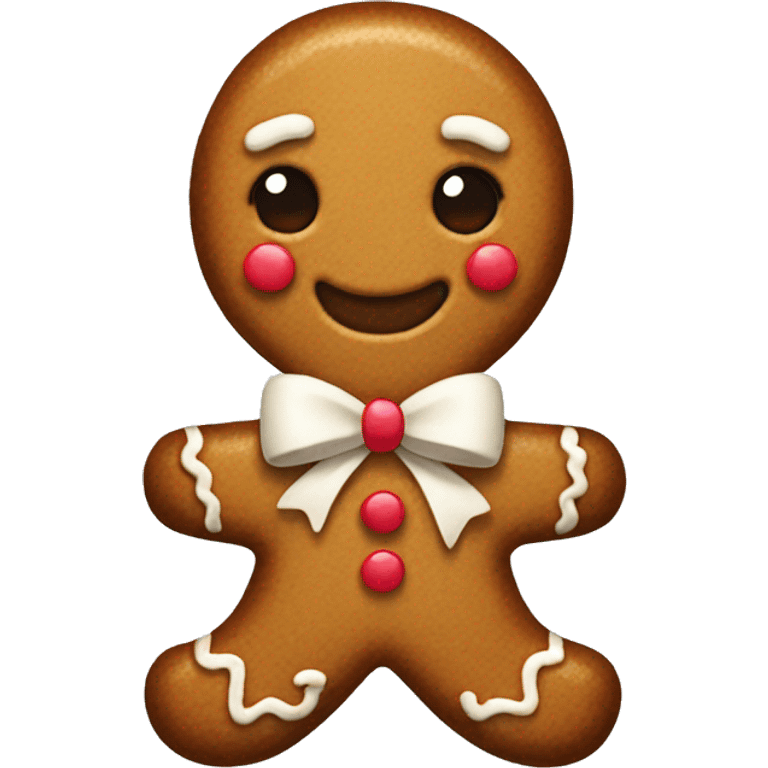 Gingerbread bow emoji