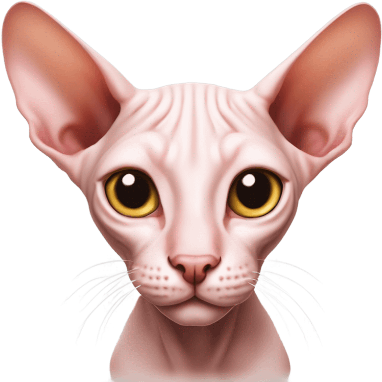 Pink Sphynx cat (hairless breed) emoji