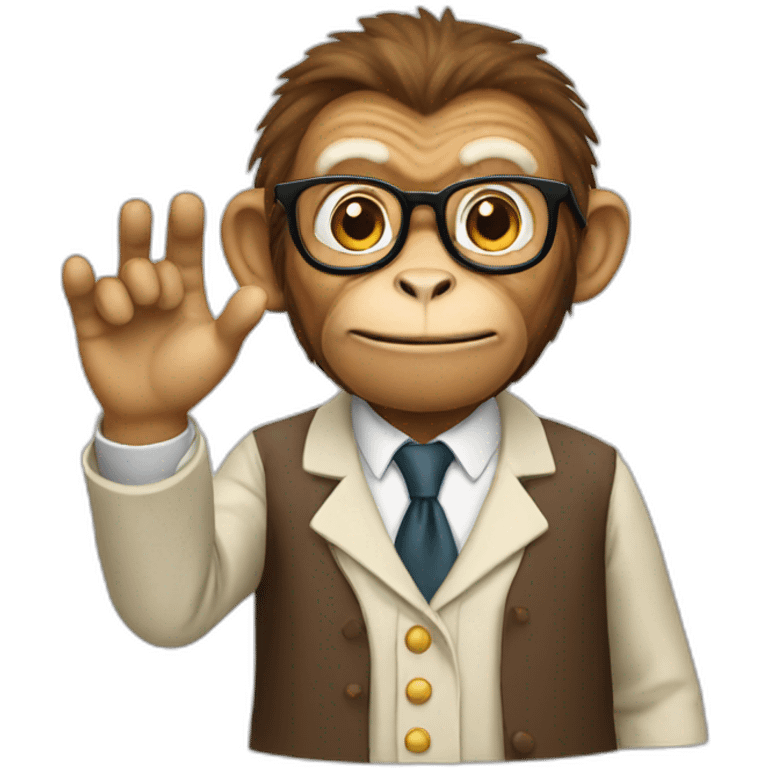 monkey professor hands emoji