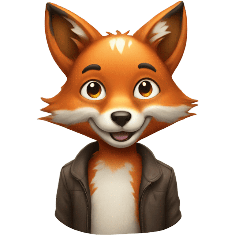 Smiley fox emoji