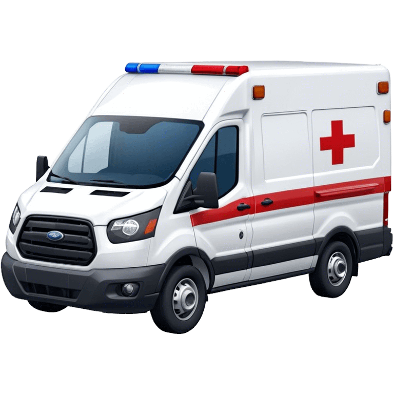 Ambulance - Ford Transit 350 (Model Year: 2021) (Iconic colour: White with red and blue lights) emoji