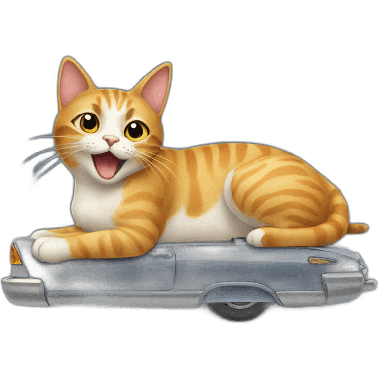 cat on a car emoji