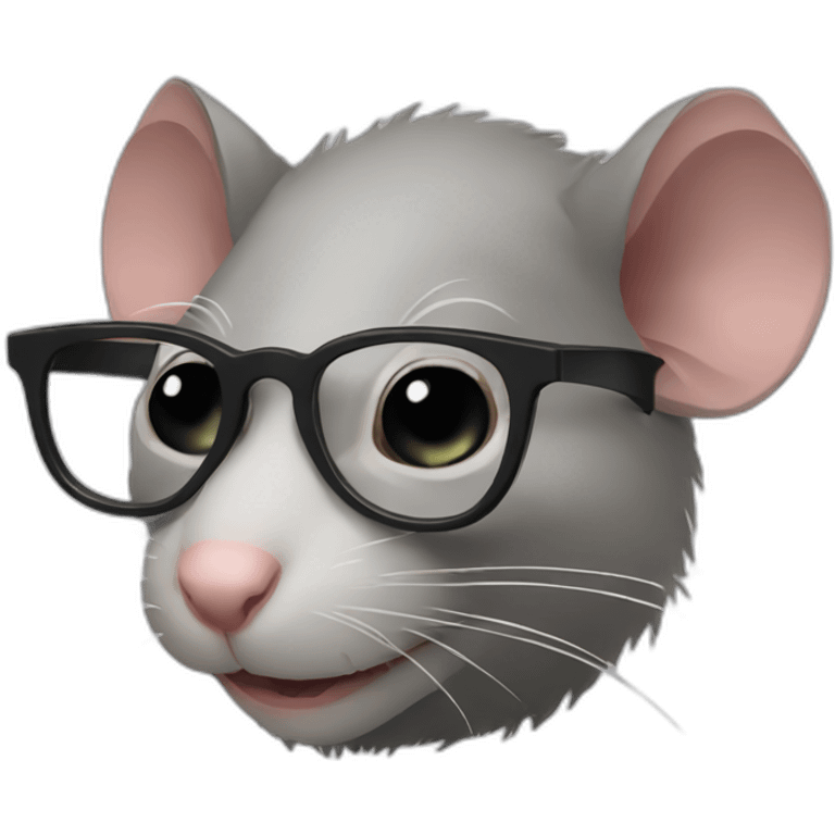 Rat lunettes emoji