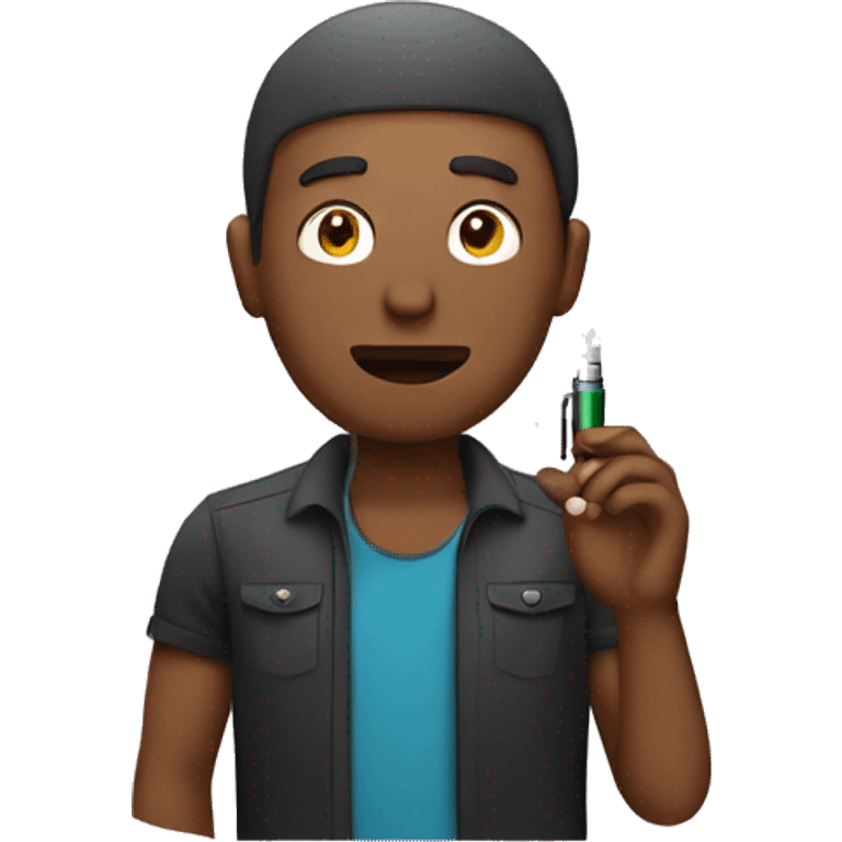 man with electronic cigarette emoji