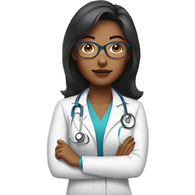 Superwoman doctor with glasses emoji