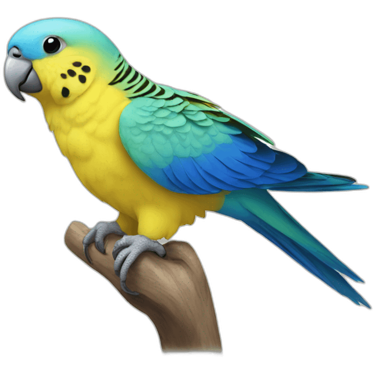 yellow and blue parrot budgie emoji