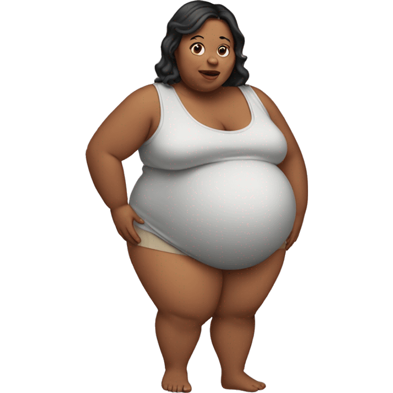 Fat and pregnant  emoji