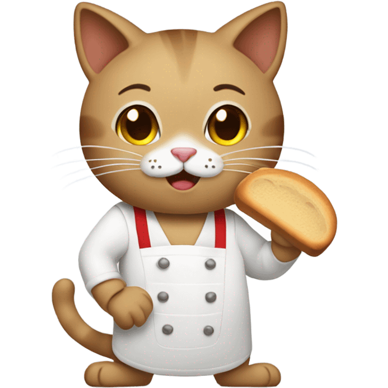 cat baking bread emoji