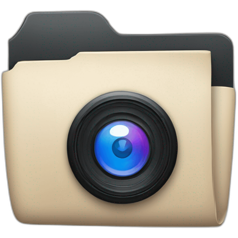 Folder with video camera emoji