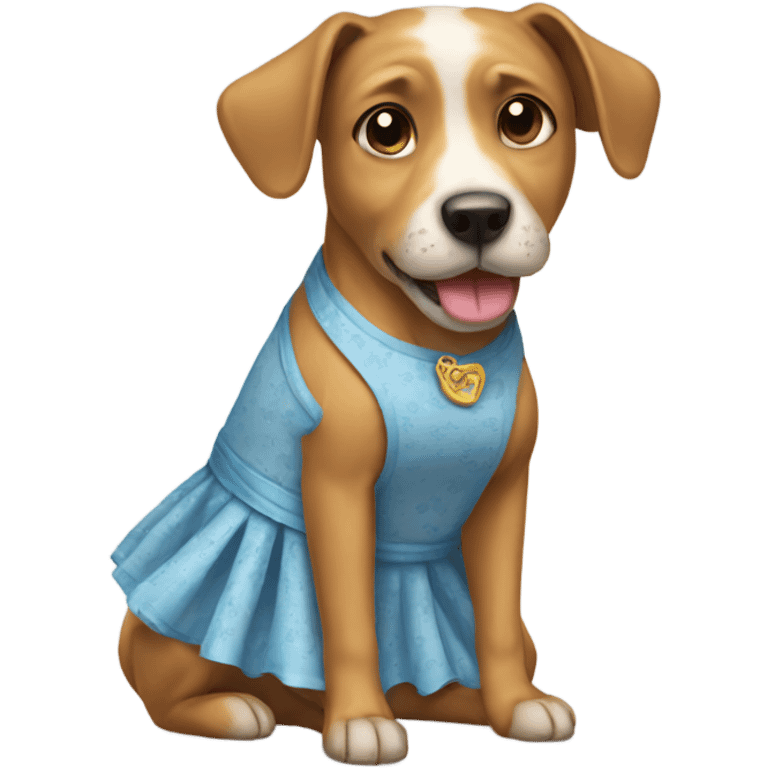 Dog with dress emoji