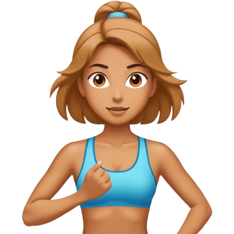 Exercising girl emoji