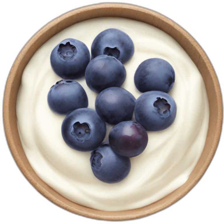 yoghurt bowl with grapes and blueberries emoji