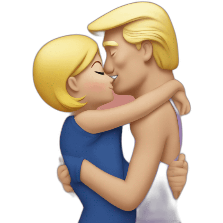 trump kissing his daughter, positivity, inclusiveness emoji