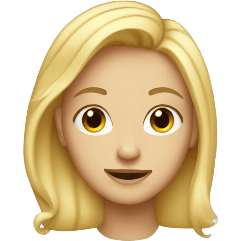 Blonde Girl with one eye closed emoji