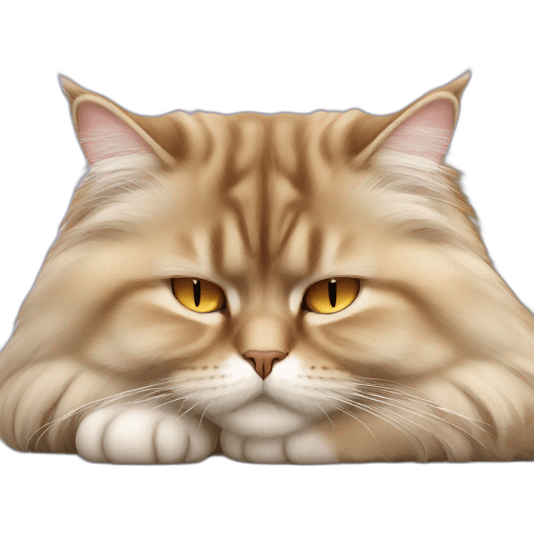 british longhair cat sleeping emoji