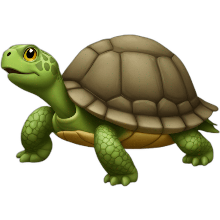 Loute sur tortue emoji