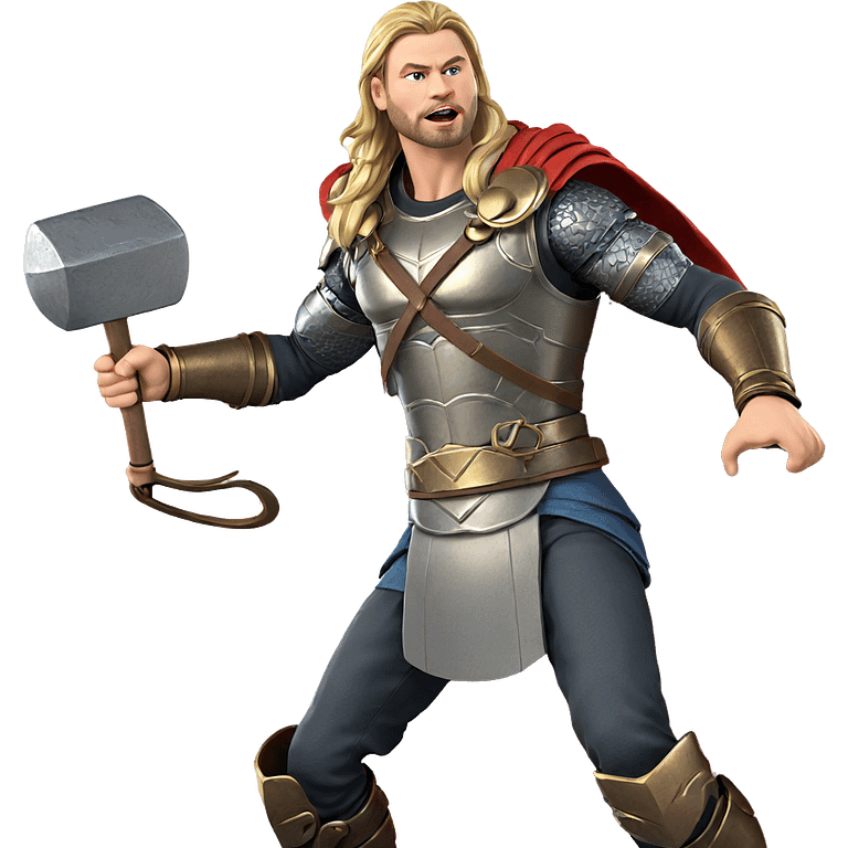 blonde warrior with hammer emoji