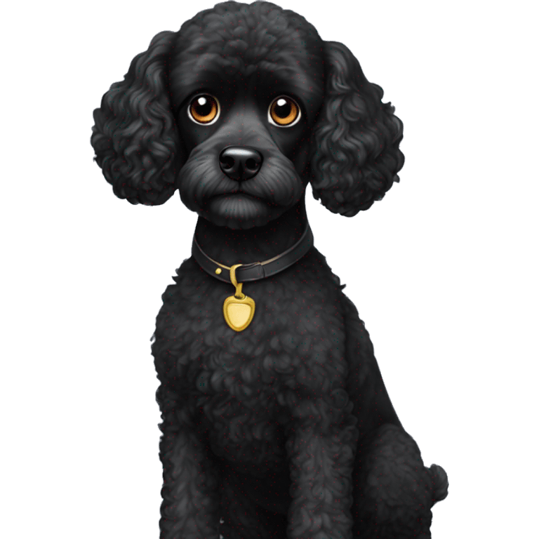 black cavalier poodle emoji