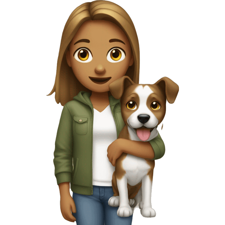 Girl with a dog emoji