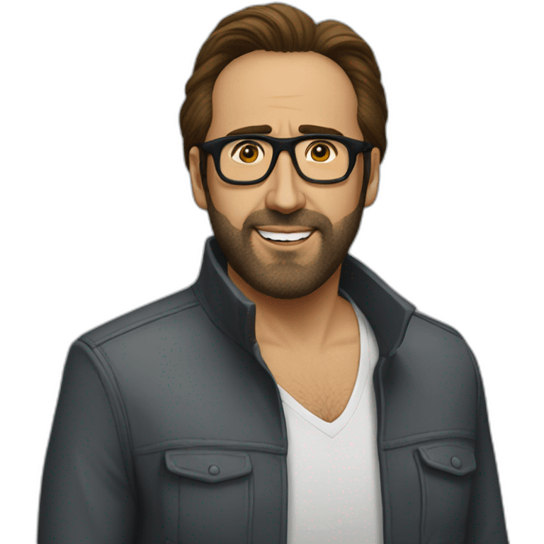 nicolas cage-glasses-beard emoji