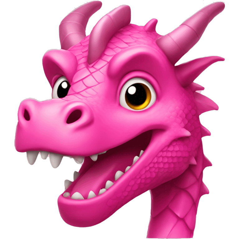 Pink dragon with bang emoji