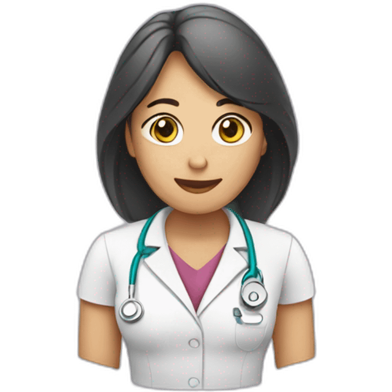 mujer especialista en salud emoji