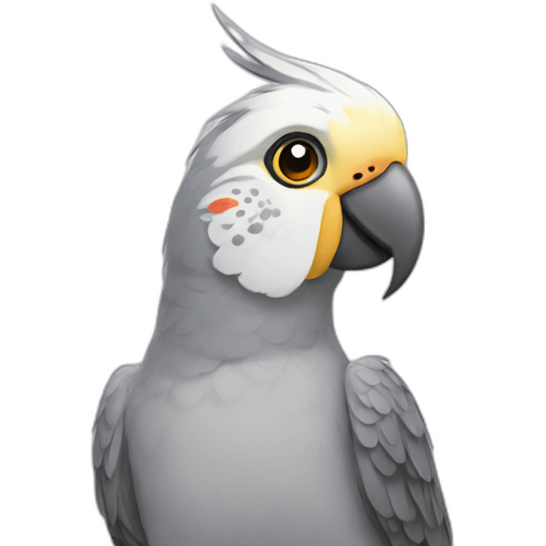 Grey cockatiel emoji