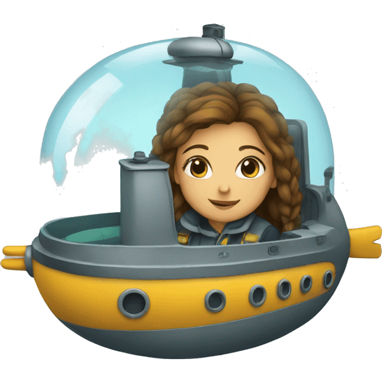 Girl in a submarine emoji