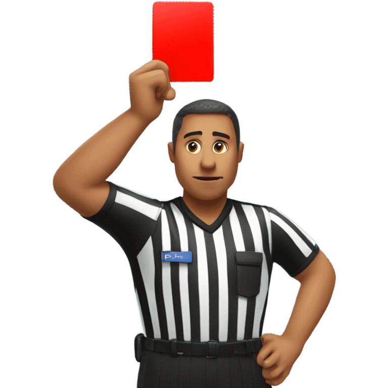 Referee holding a red card emoji