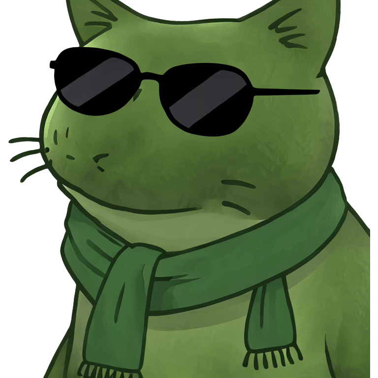 Cat with sunglasses emoji