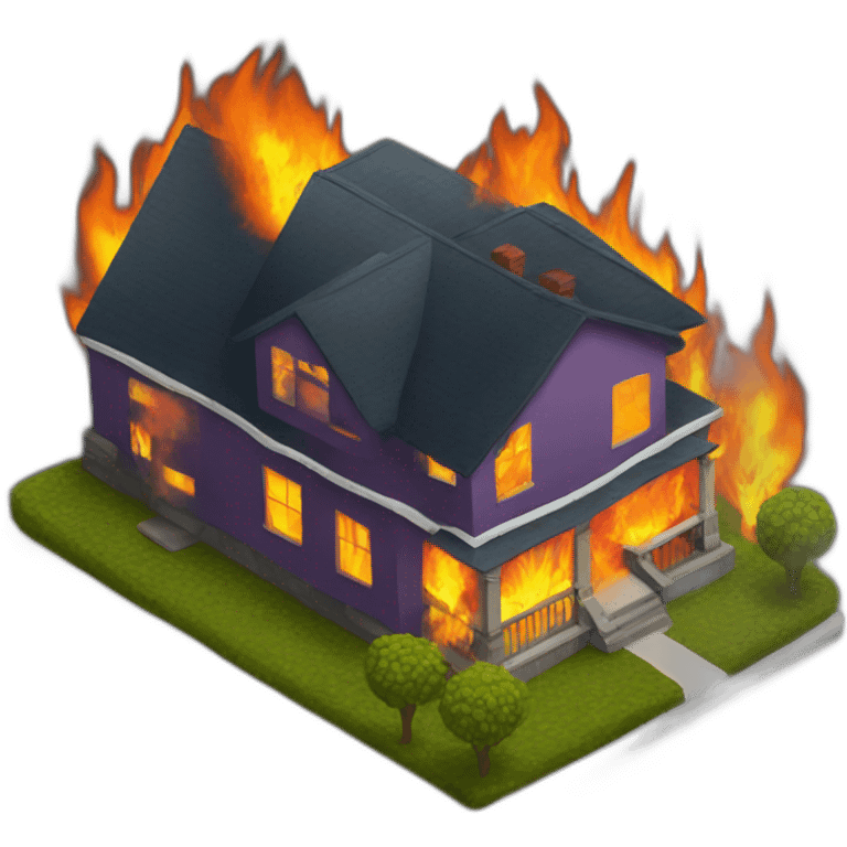 House on fire emoji