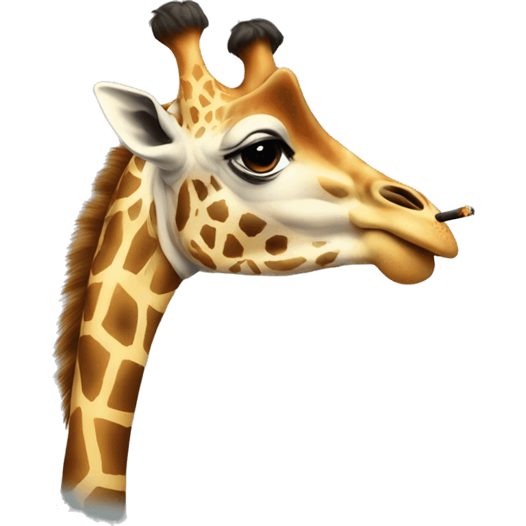 Giraffe smoking emoji