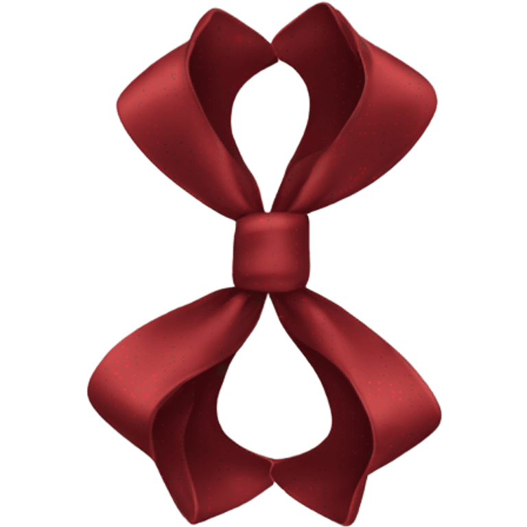 Dark red iPhone bow emoji