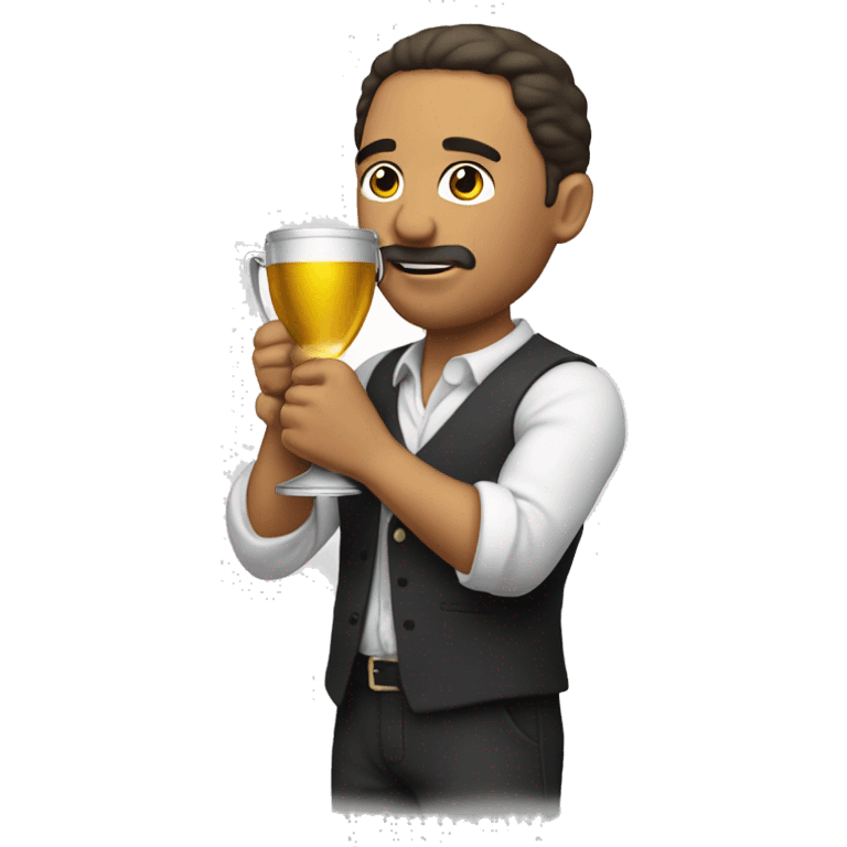 Hombre con una copa emoji