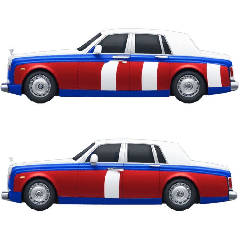 Red white and blue Rolls-Royce emoji