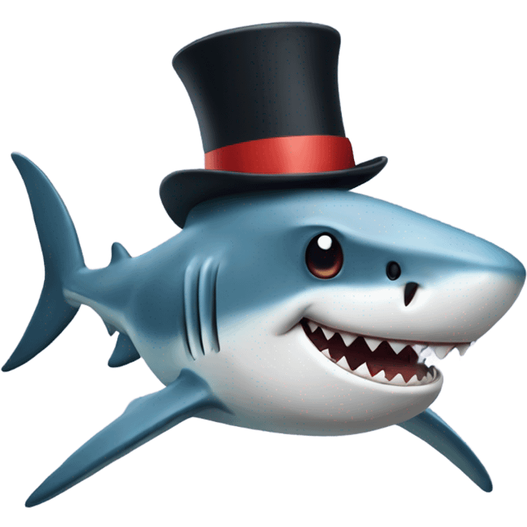 shark with top hat emoji