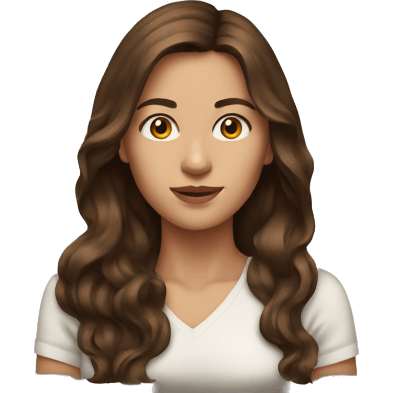 brown hair portrait women  emoji