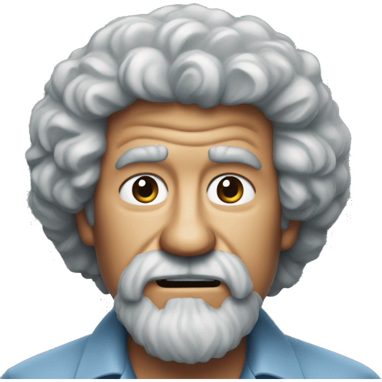 Bob Ross angry face emoji