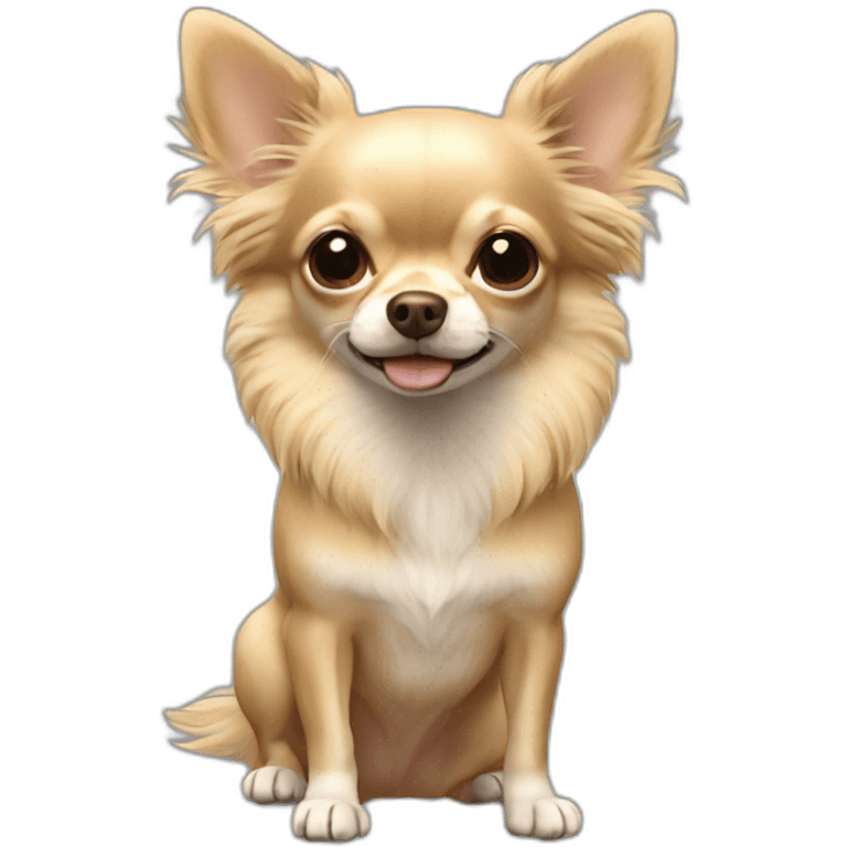 chihuahua long hair beige emoji