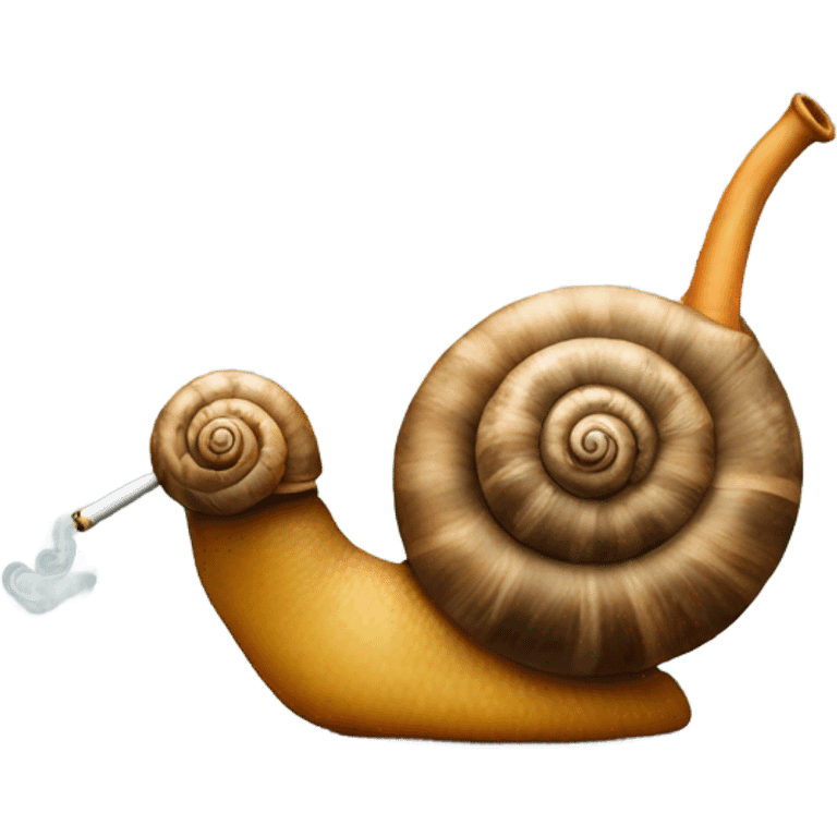 Snail smoking a pipe emoji