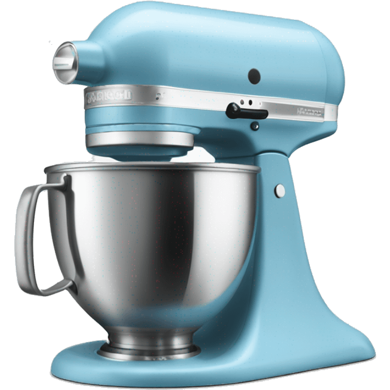 Realistic light blue kitchenaid mixer isolated.  emoji