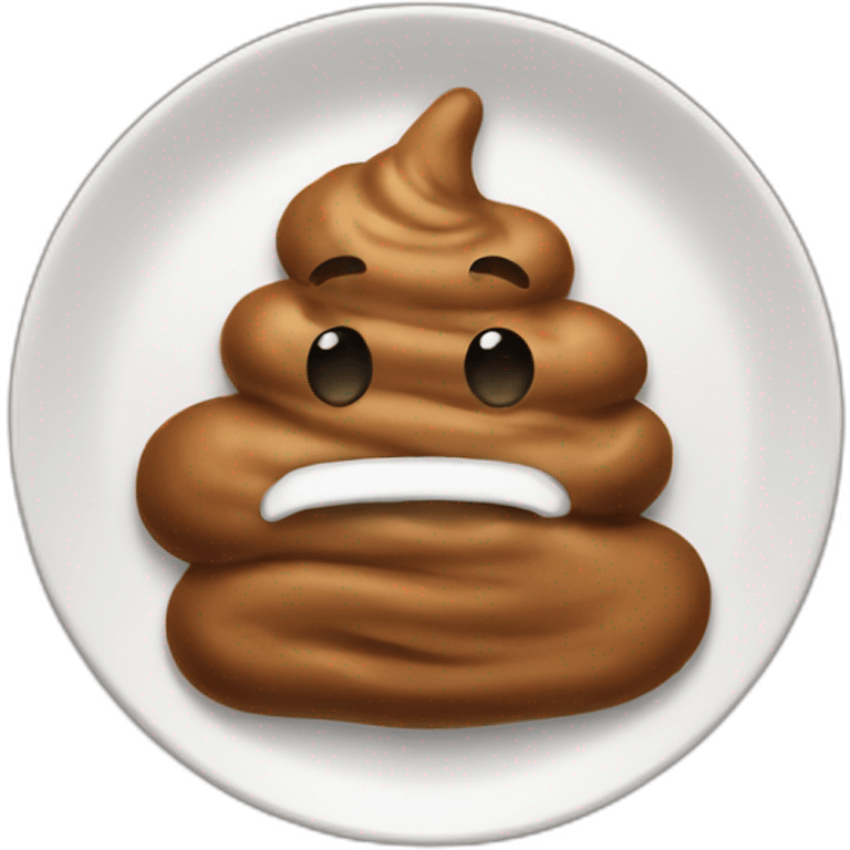 Poop in plate emoji