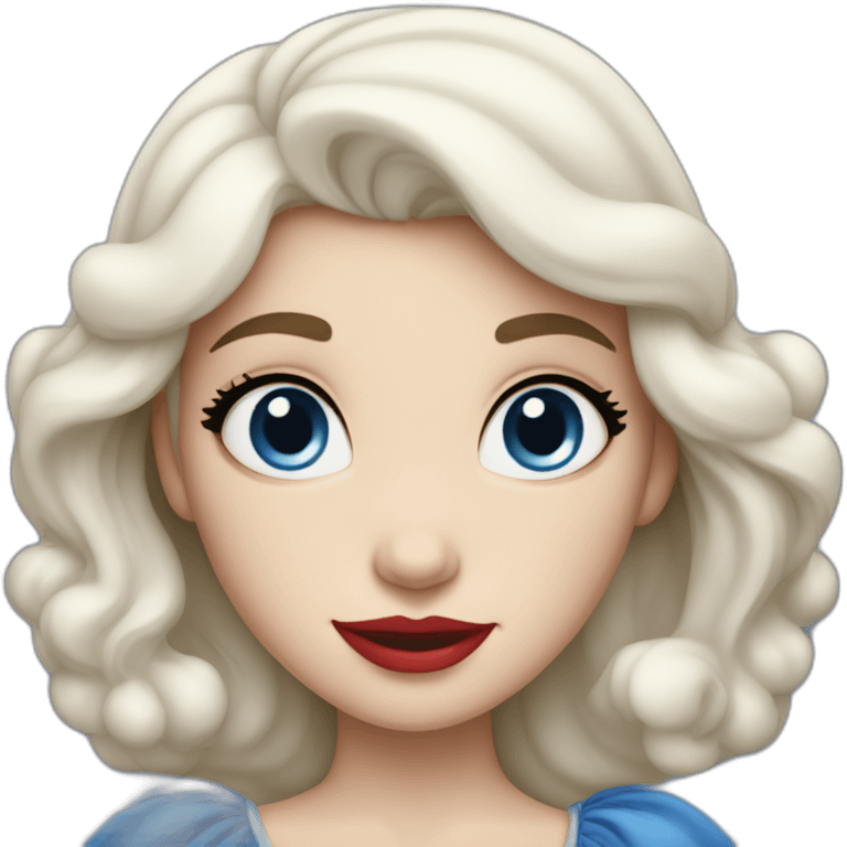 Blue-eyed snow white Disney character emoji